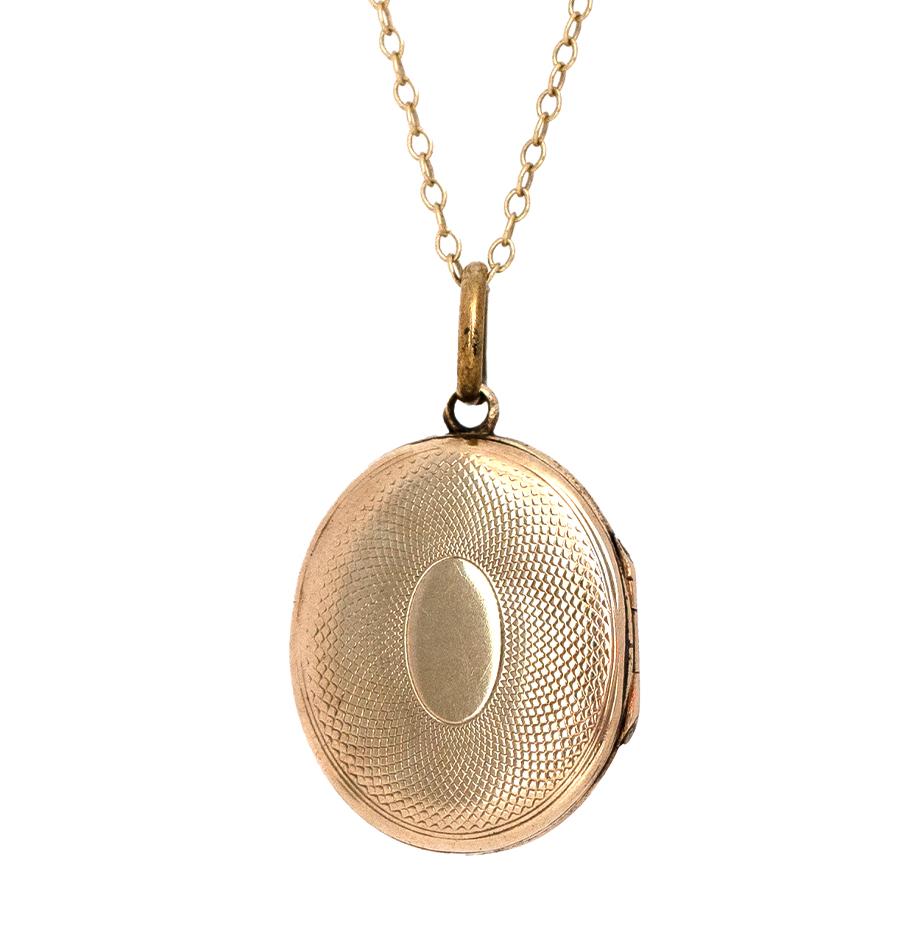 Antique Victorian Mourning Hair 9ct Yellow Gold Locket Necklace In Good Condition For Sale In London, GB