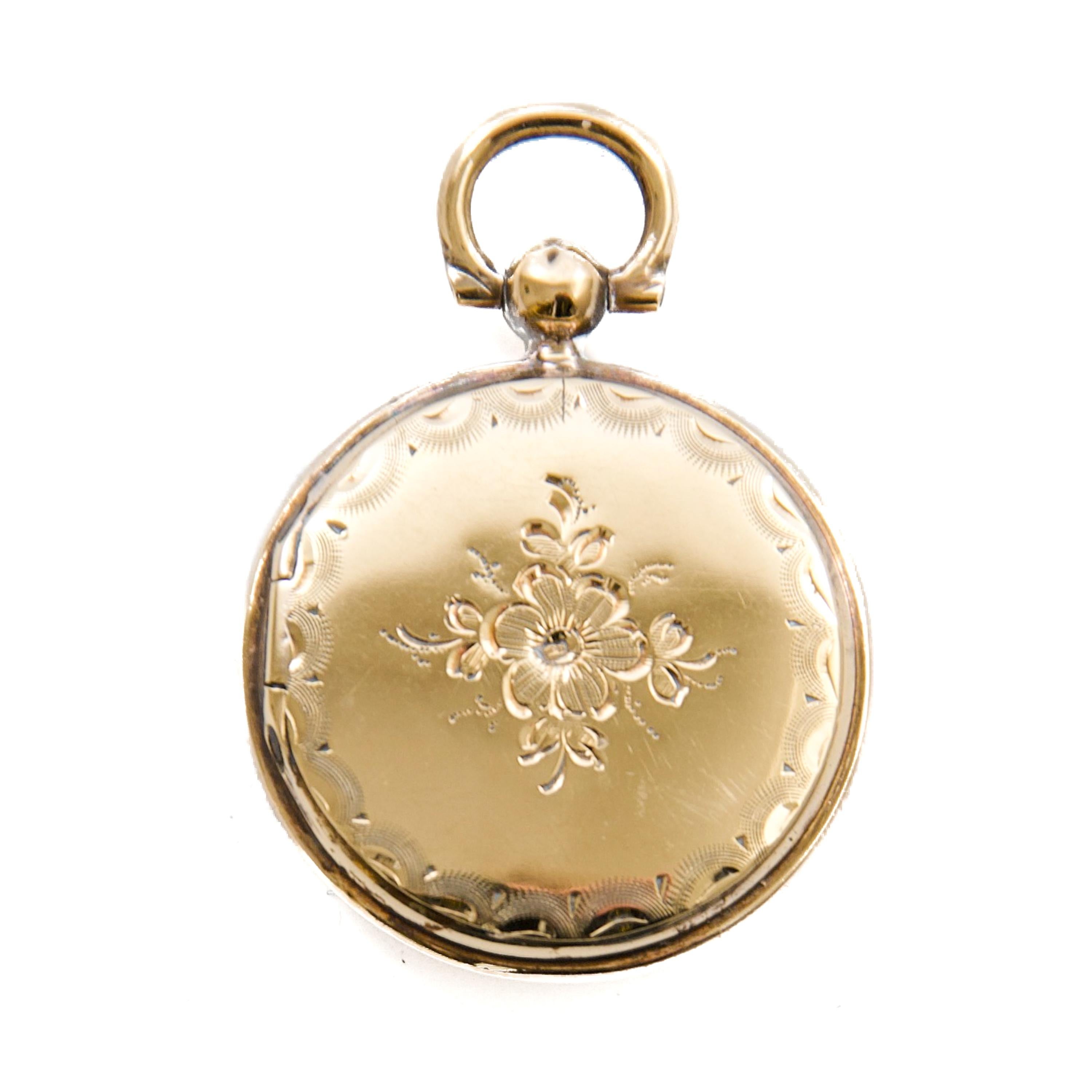 Antique Victorian Mourning Locket with Woven Hair, 19th Century In Good Condition For Sale In Rotterdam, NL