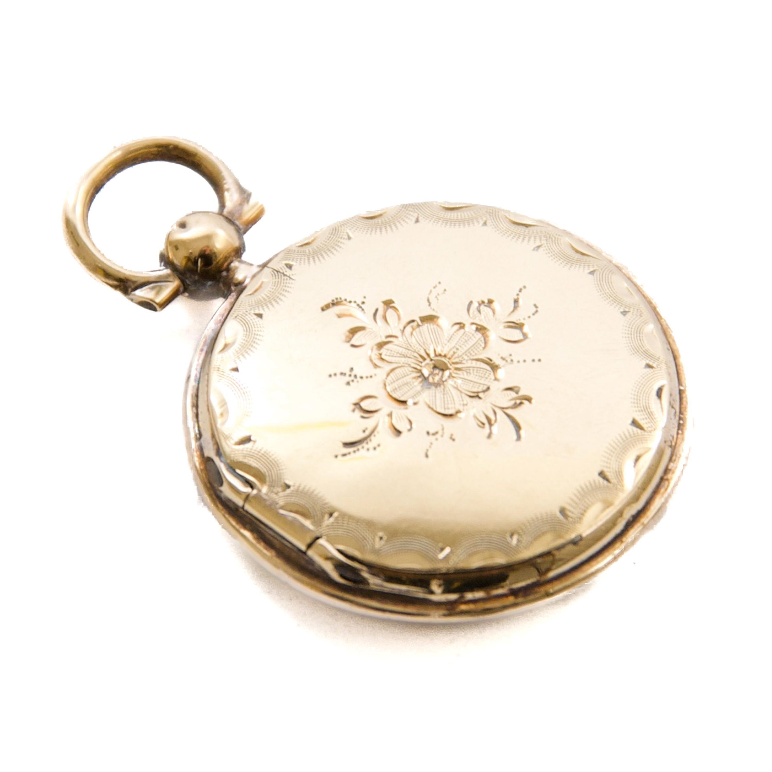 Antique Victorian Mourning Locket with Woven Hair, 19th Century For Sale 1