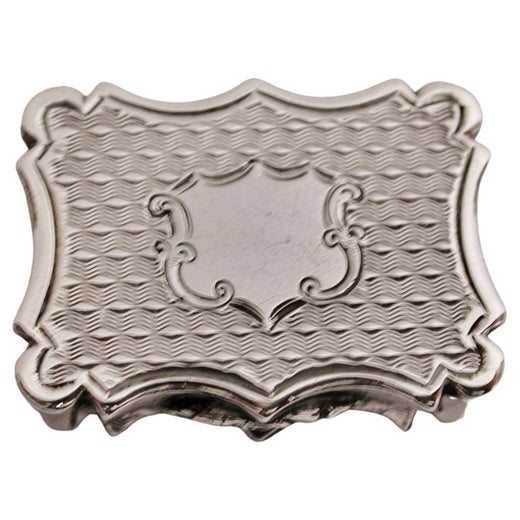Antique Victorian Nathaniel Mills Silver Vinaigrette Dated 1842 Birmingham