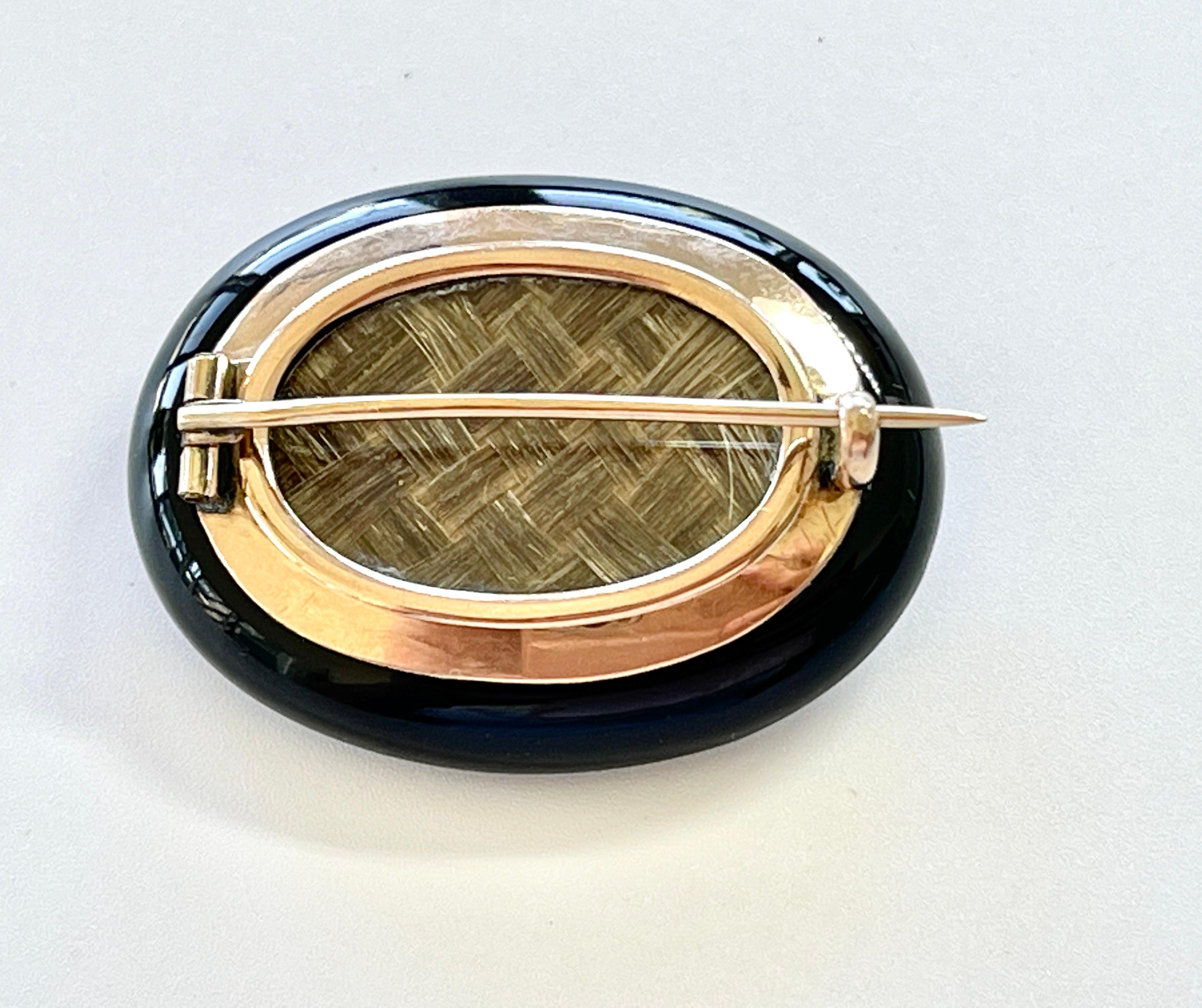 Antique Victorian Natural Onyx Pearl Starburst Mourning Brooch 15ct Rose Gold For Sale 5