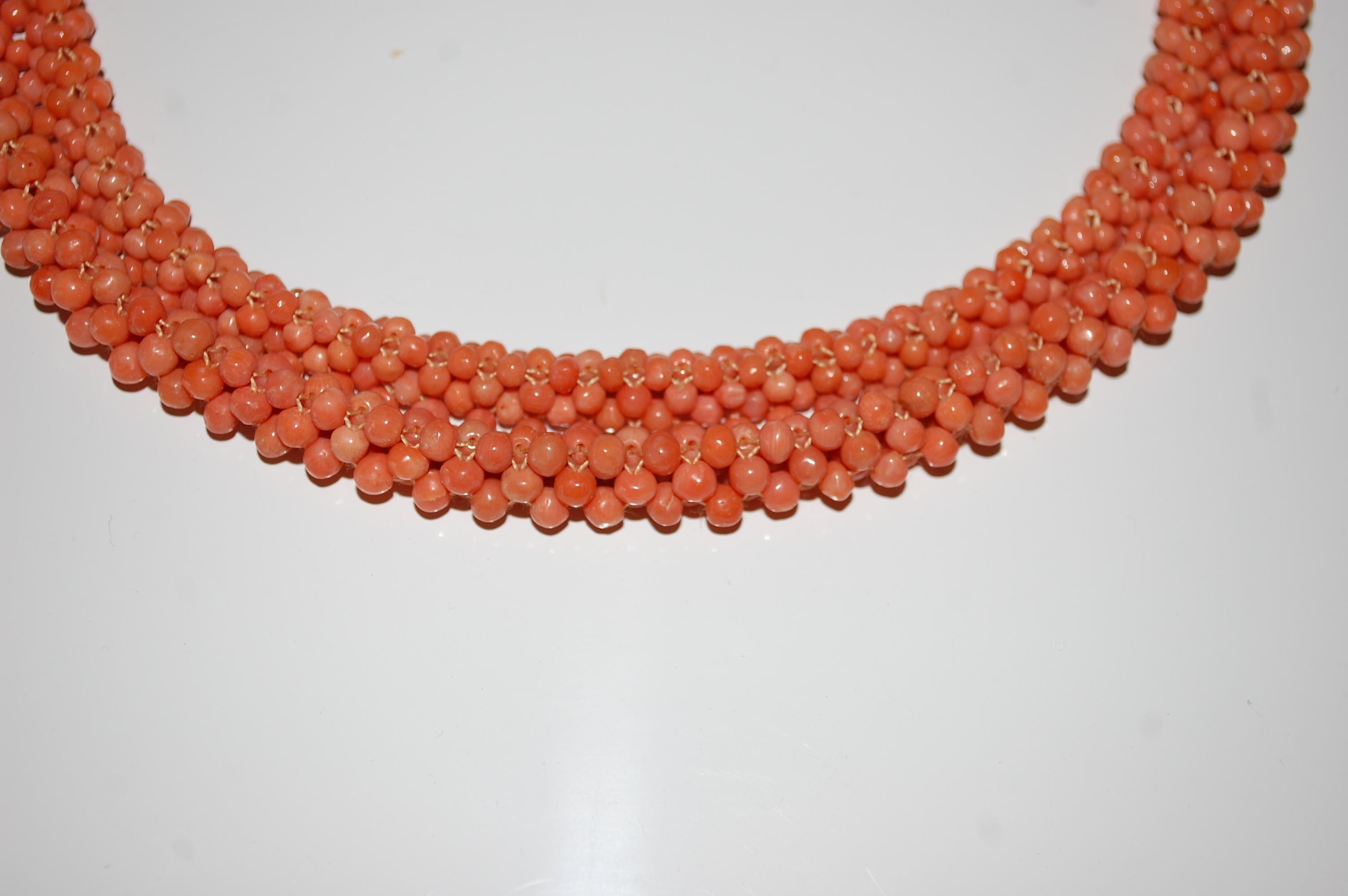 salmon coral necklace