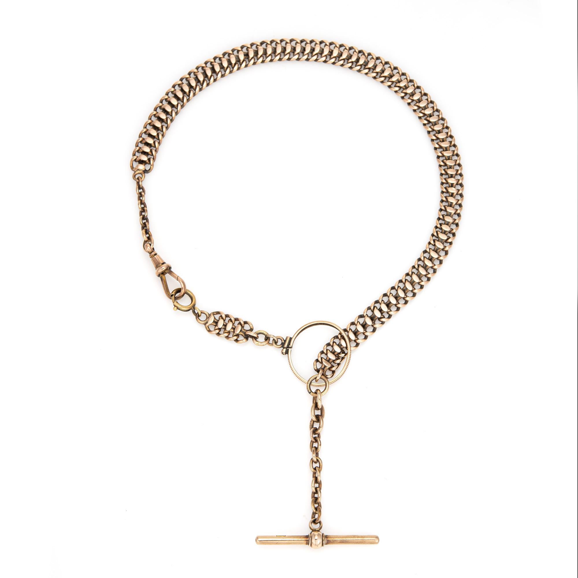 Women's or Men's Antique Victorian Necklace 14k Rose Gold 17