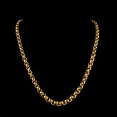 Antique Victorian Necklace 18 Carat Gold Silver, circa 1860