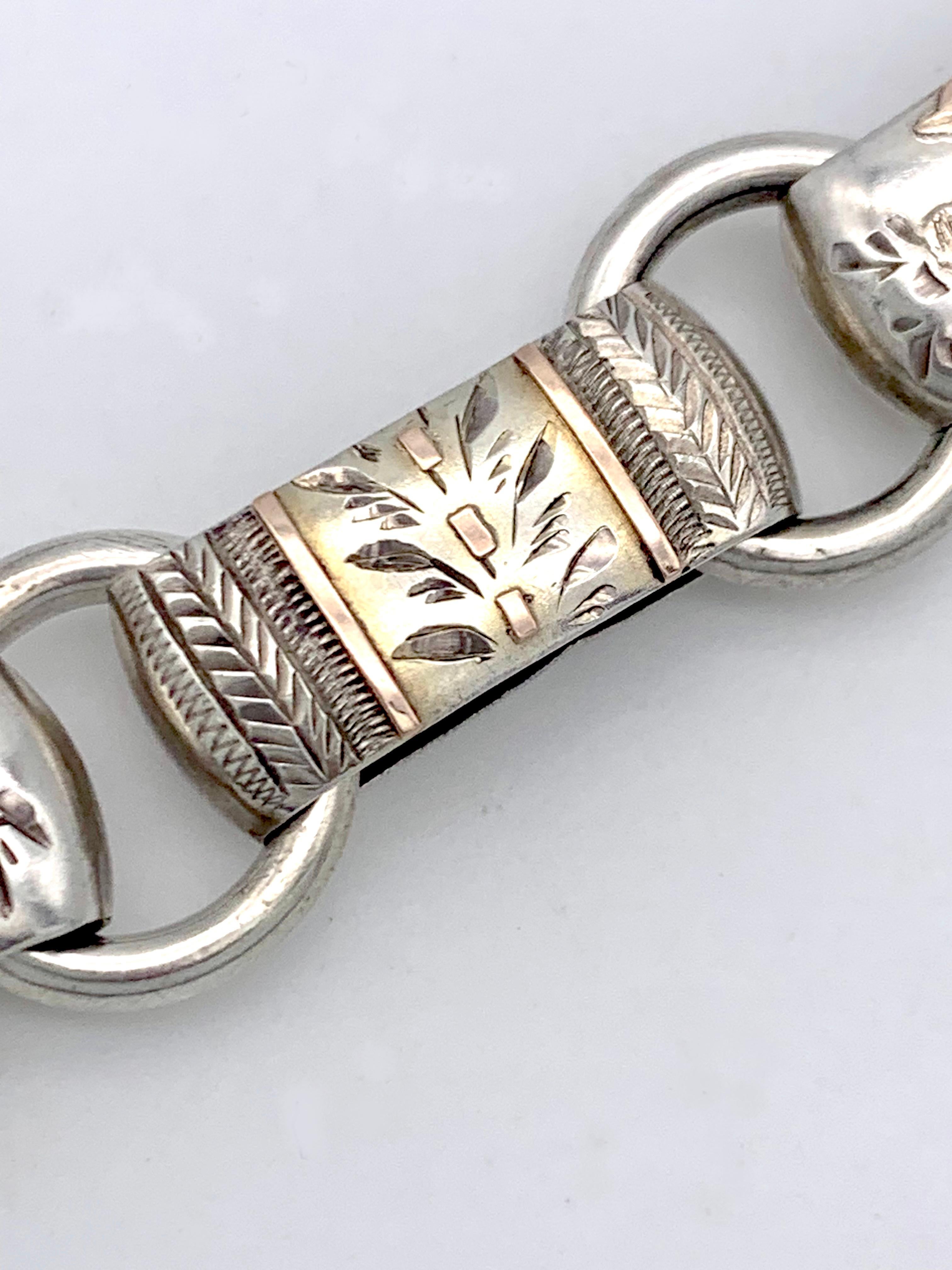 Women's Antique Victorian Necklace Collar Locket Pendant Sterling Silver Birds Flowers For Sale