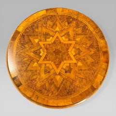 Antique Victorian New Zealand Specimen Wood Marquetry Table by Anton Seuffert