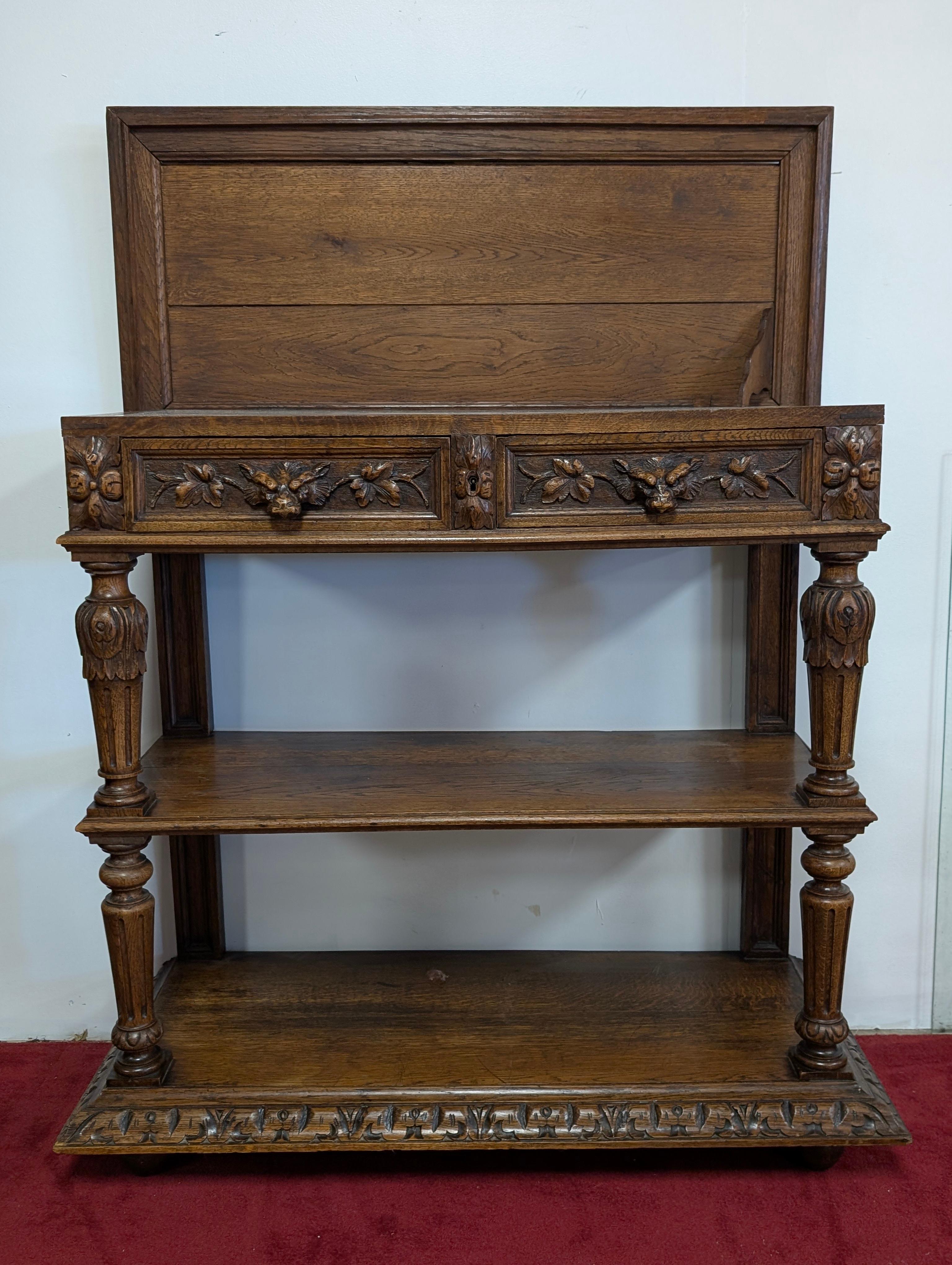 Antico Buffet da dessert vittoriano in Oak, Server In condizioni buone in vendita a Oakwood, GA