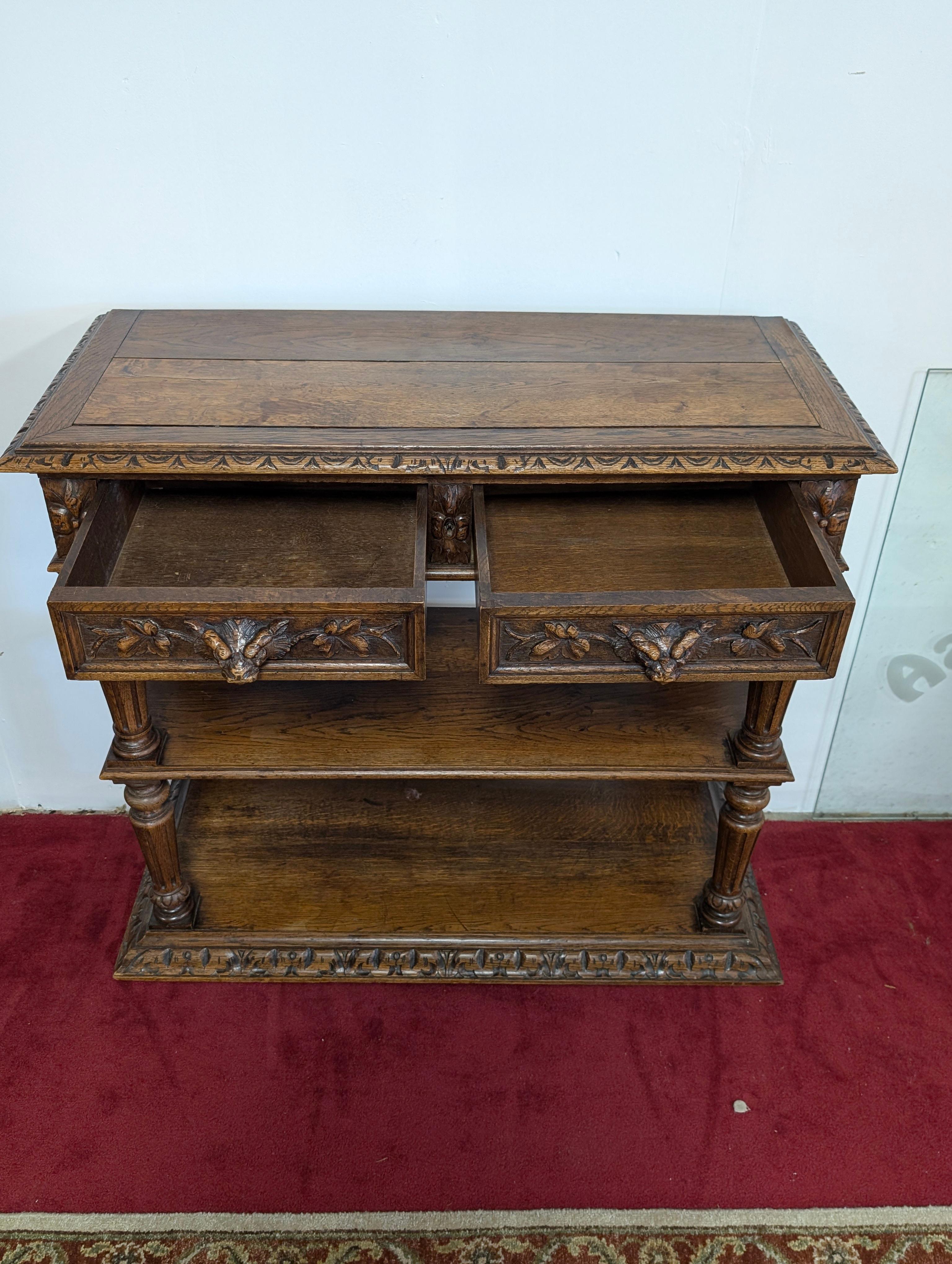 Antico Buffet da dessert vittoriano in Oak, Server in vendita 1