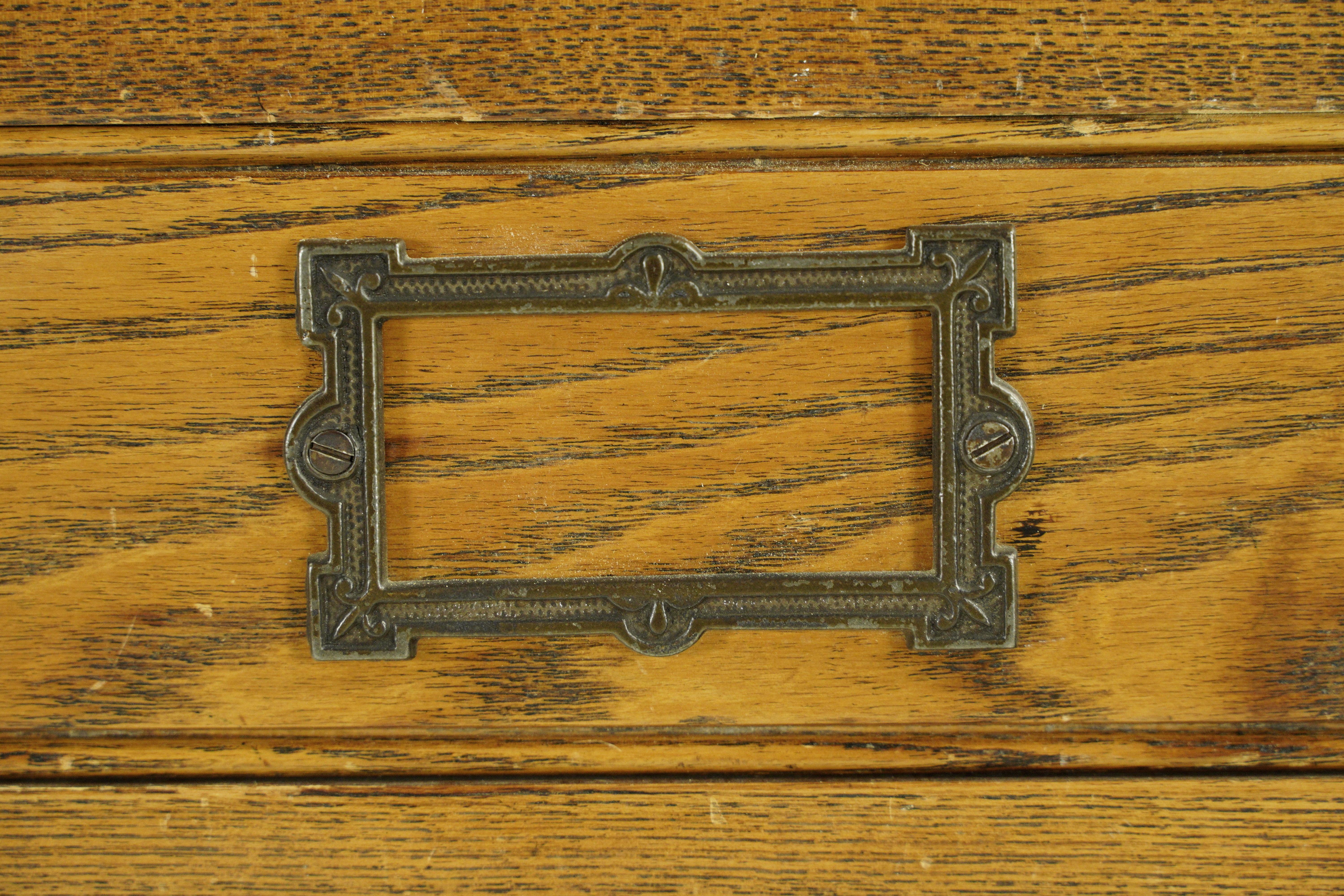 Antike viktorianische Eiche Architekten Flachablage Schrank 10 Schublade (amerikanisch)