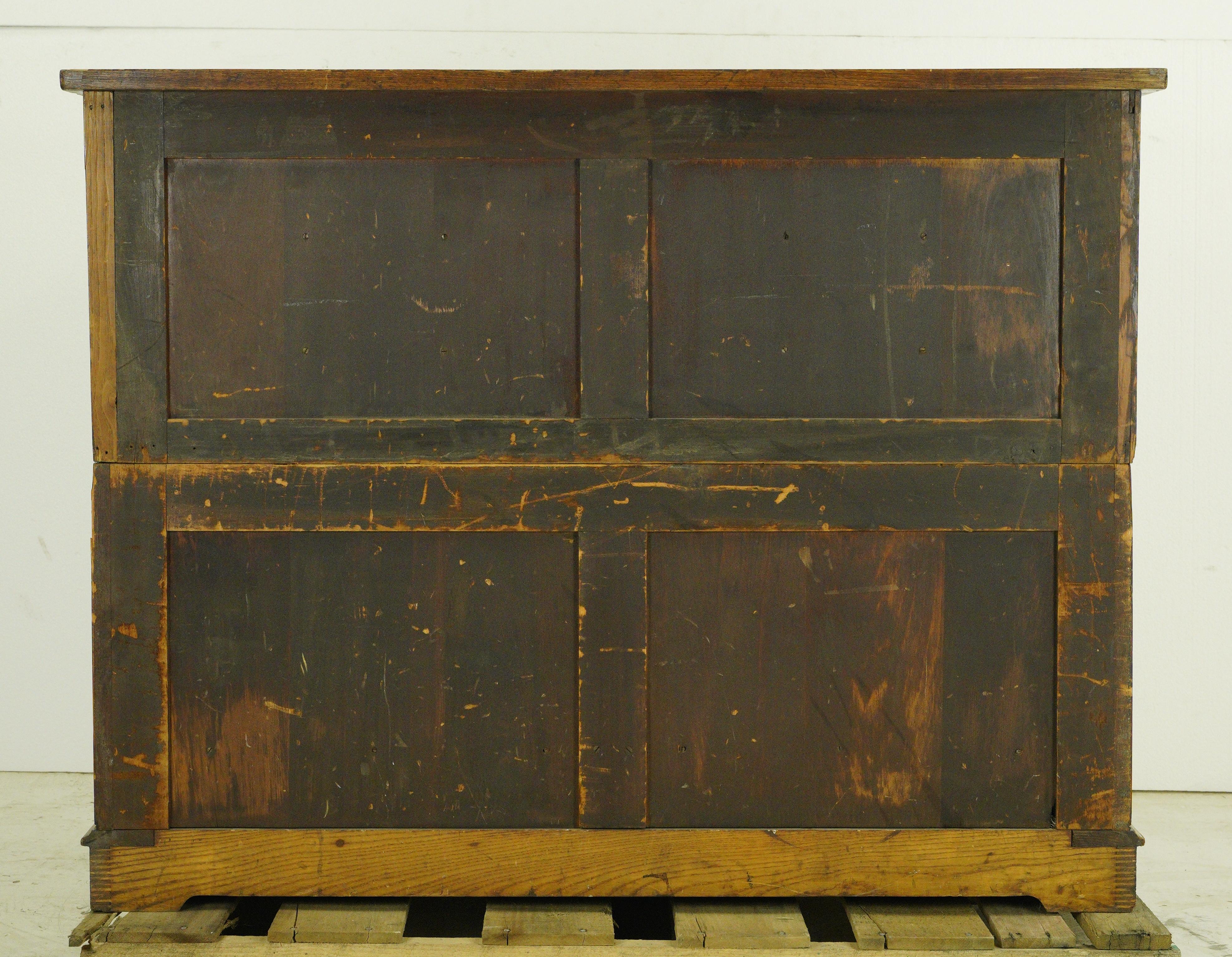 Antike viktorianische Eiche Architekten Flachablage Schrank 10 Schublade 1
