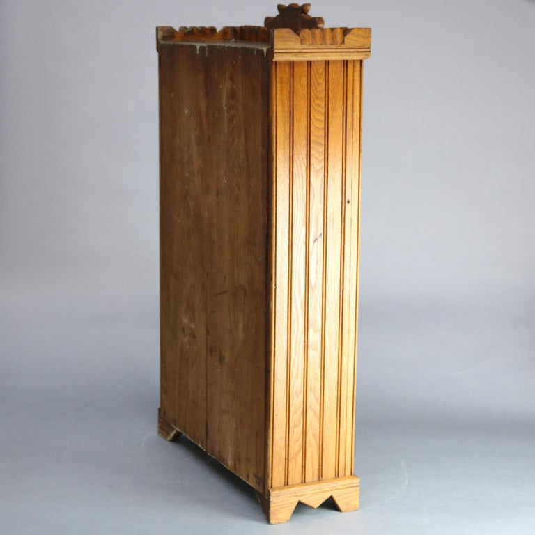 Antique Victorian Oak Bead Board Medicine Wall circa 1900 at 1stDibs