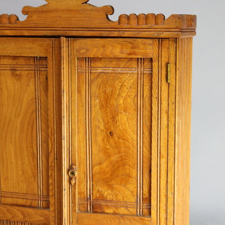 Antique Victorian Oak Bead Board Medicine Wall circa 1900 at 1stDibs