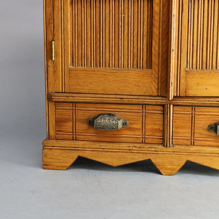 Antique Victorian Oak Bead Board Medicine Wall circa 1900 at 1stDibs