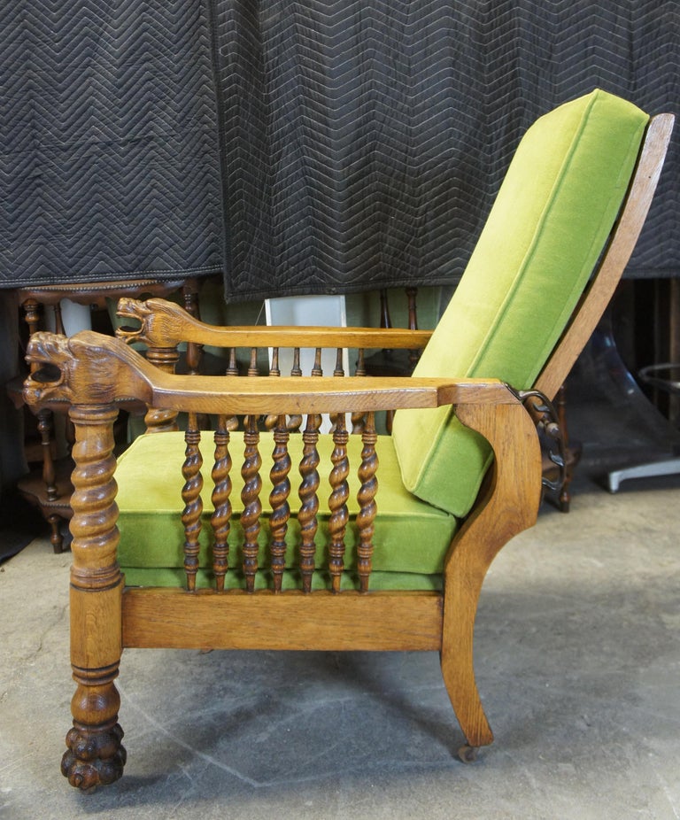 Morris chair with lion head arms clearance