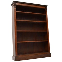 Antique Victorian Oak Open Bookcase