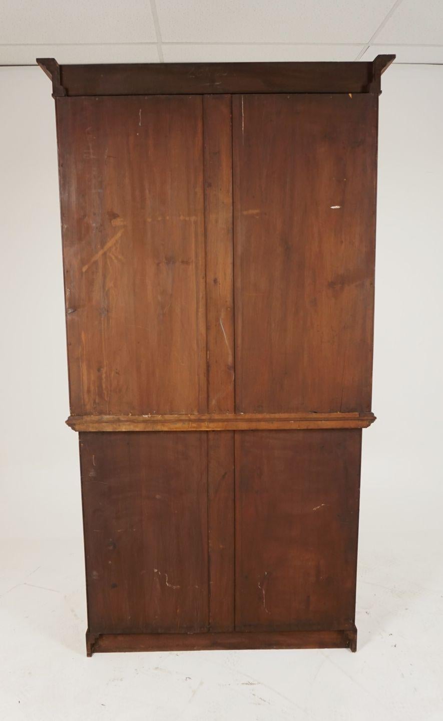 Antique Victorian Oak Secretaire Bookcase, Desk, Bookcase, Scotland 1890, B1817 4