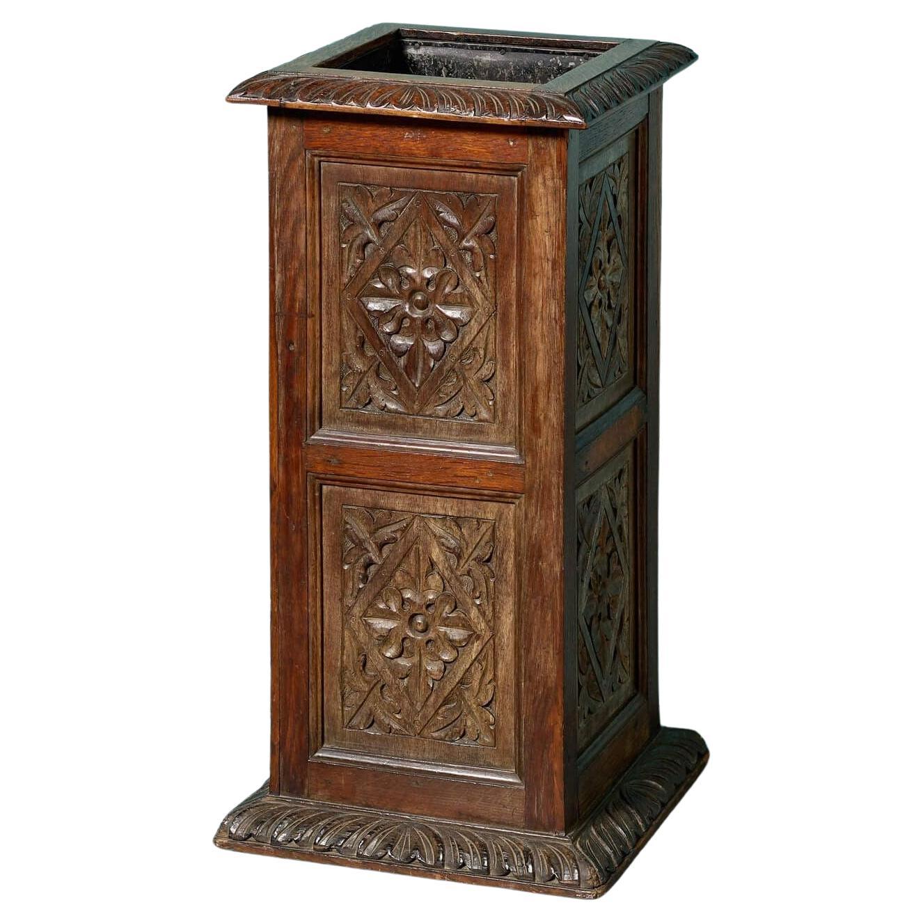 Antique Victorian Oak Stick or Umbrella Stand