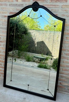 Antique Victorian Oak Wall Mirror, 1890s