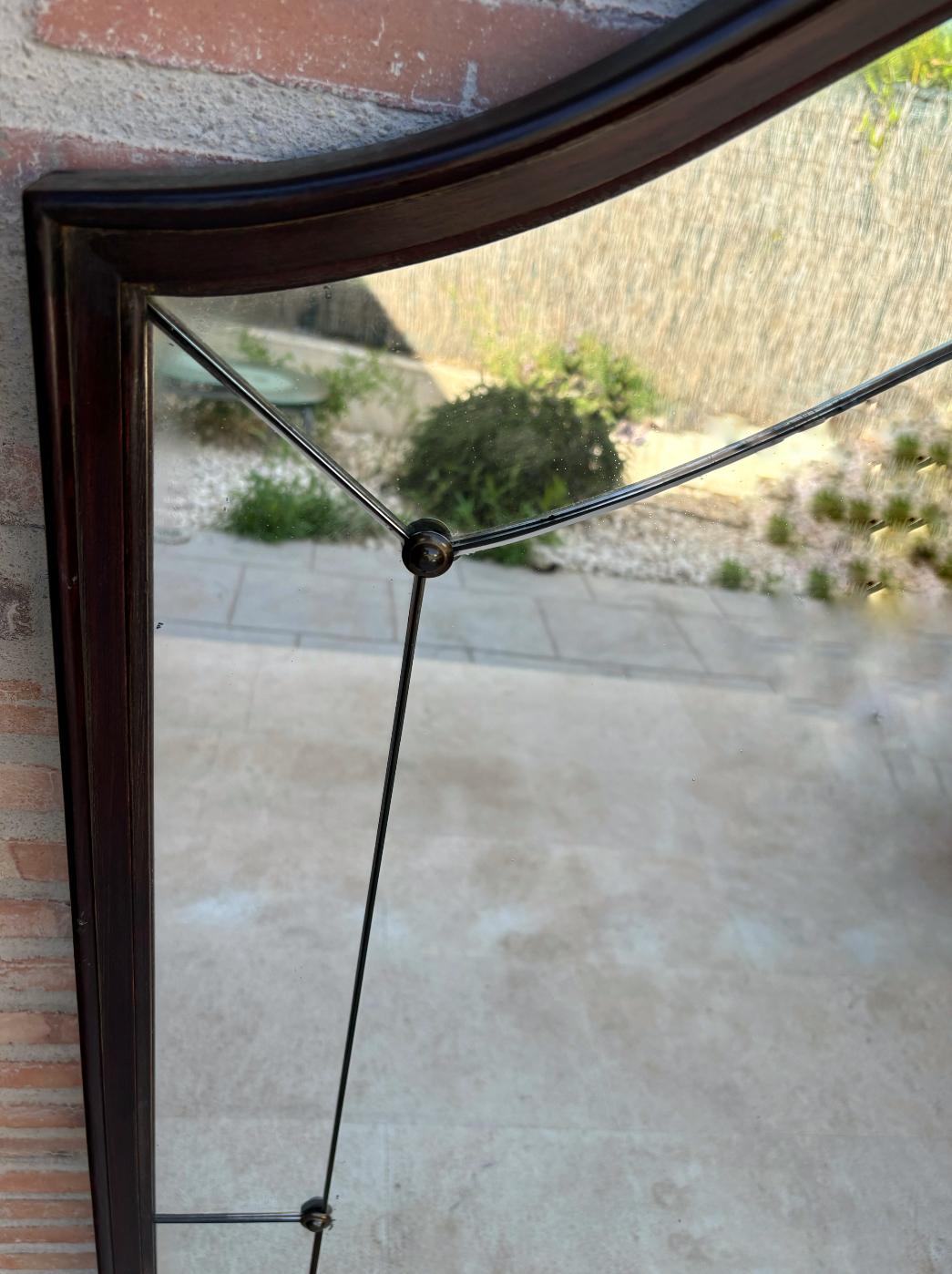 Antiguo espejo de pared victoriano de roble, década de 1890 Francés en venta