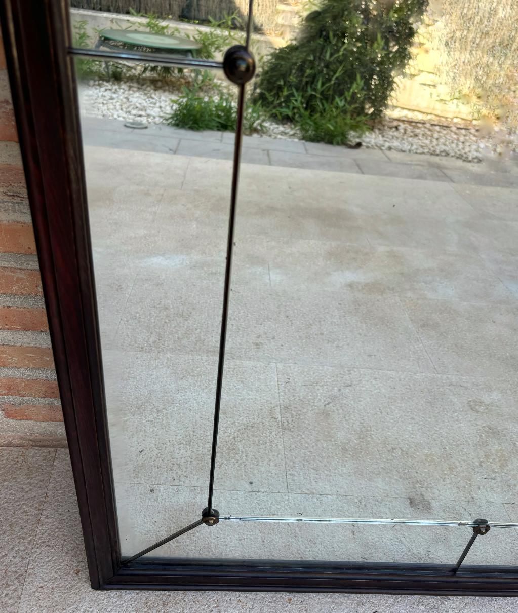 Antiguo espejo de pared victoriano de roble, década de 1890 en Bueno estado para la venta en Miami, FL