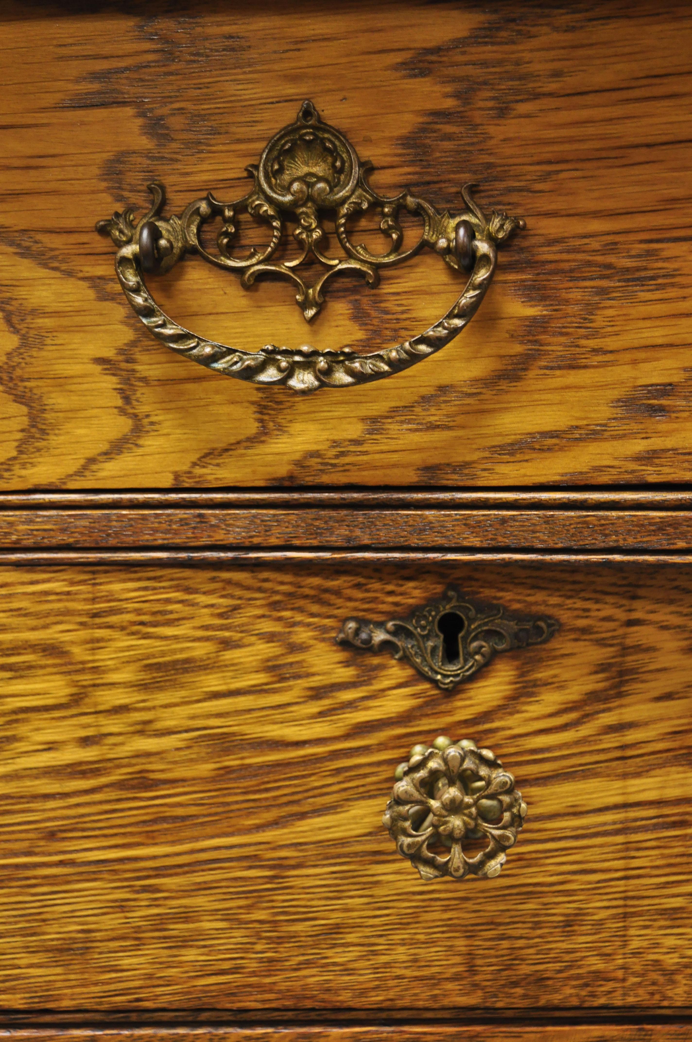 antique dresser with doors and drawers