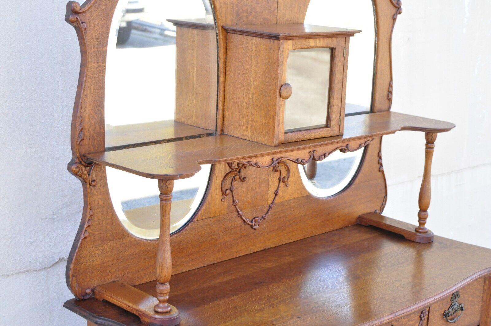 antique mirrored buffet sideboard