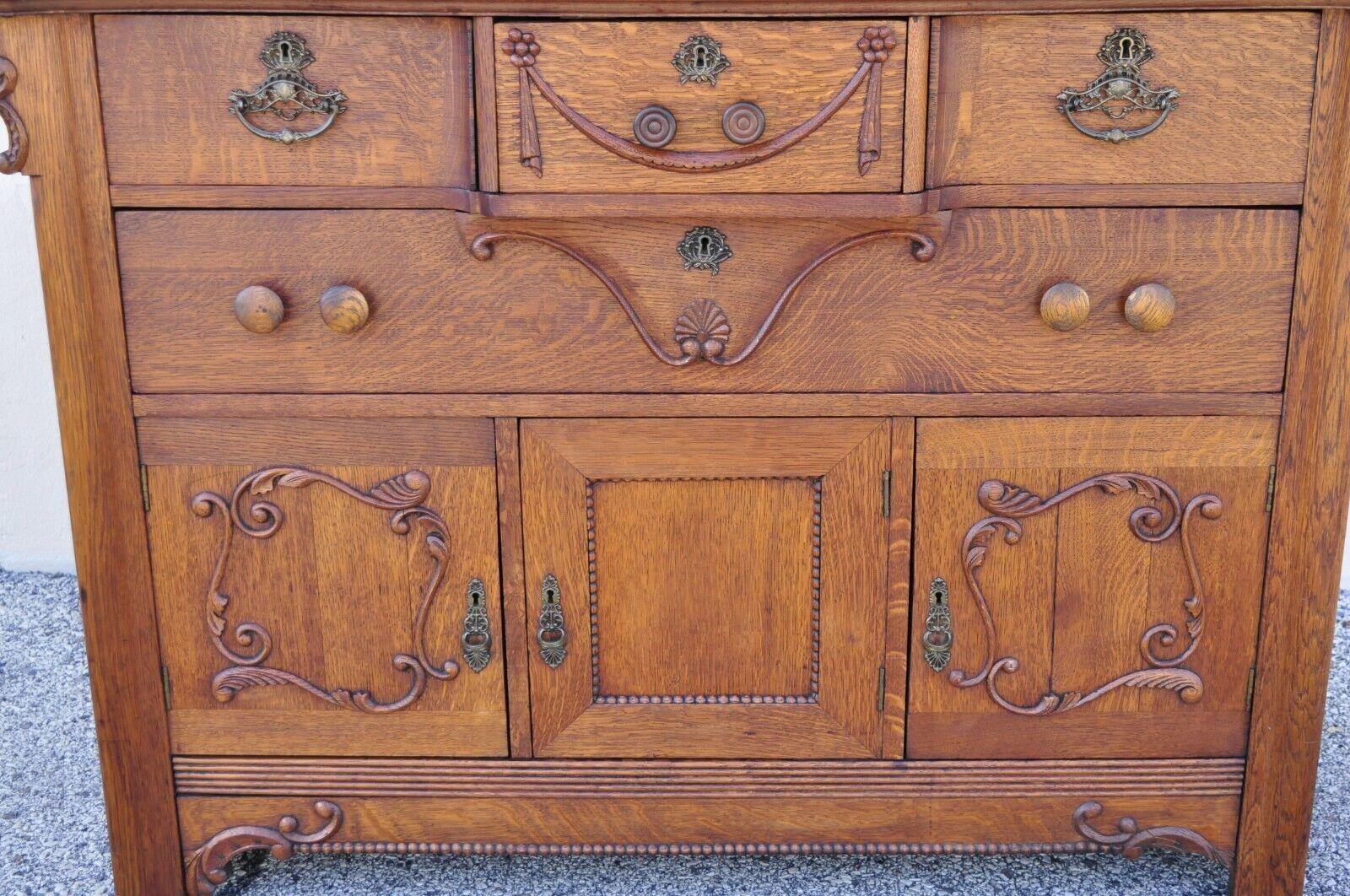 antique sideboard buffet with mirror for sale