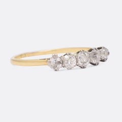 Antique Victorian Old Cut Diamond 5-Stone Ring