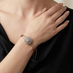 Antiker viktorianischer Altschliff-Diamant-Armreif 9KT Gold 2,10ct