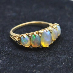 Antique Victorian Opal 18 Carat Gold Ring