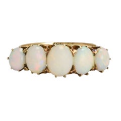 Antique Victorian Opal Five-Stone Statement Ring