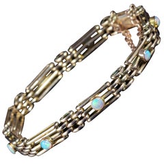 antique opal bracelet Antique Victorian Opal Bracelet 9 Carat Gold, circa 1880