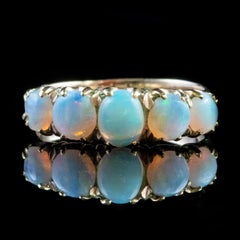 Antique Victorian Opal Ring 9 Carat Gold, circa 1900