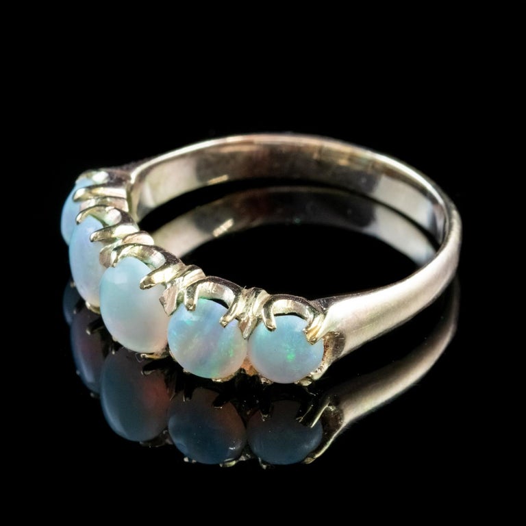 Antique Victorian Opal Ring 9 Carat Gold, circa 1900 For Sale at 1stDibs