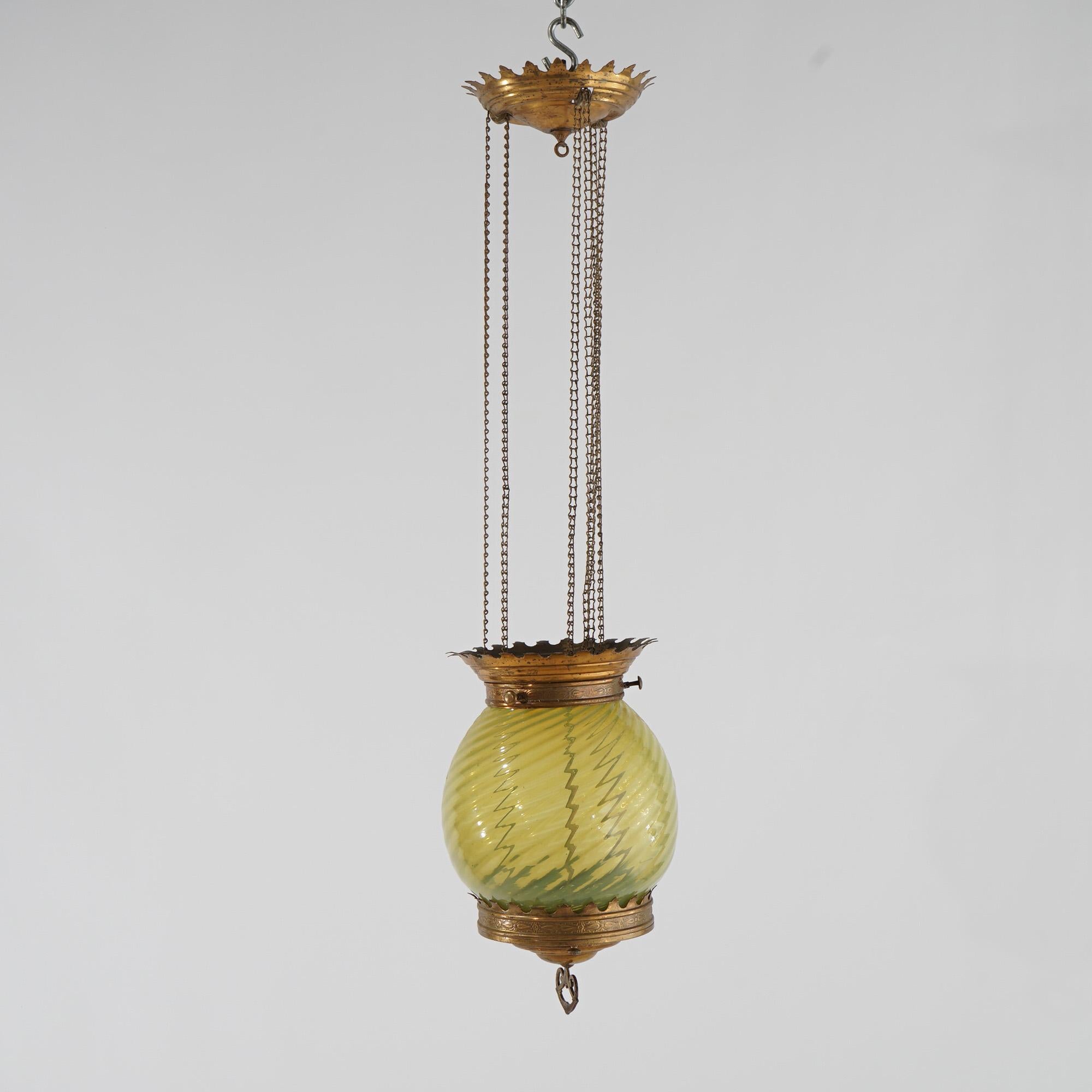 hanging glass lamp