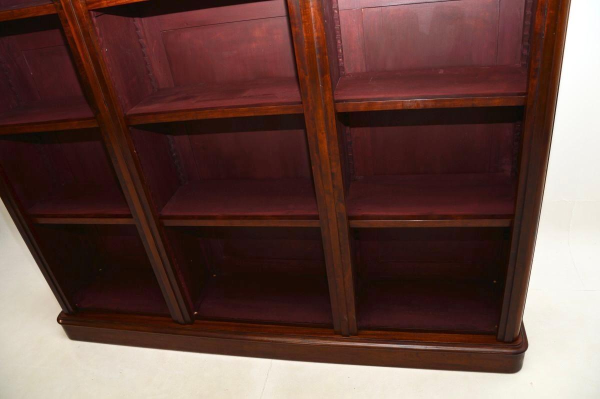 Antique Victorian Open Bookcase For Sale 3