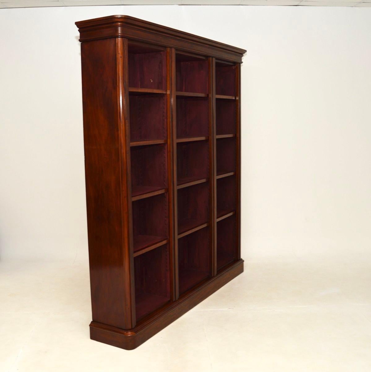 Late Victorian Antique Victorian Open Bookcase For Sale