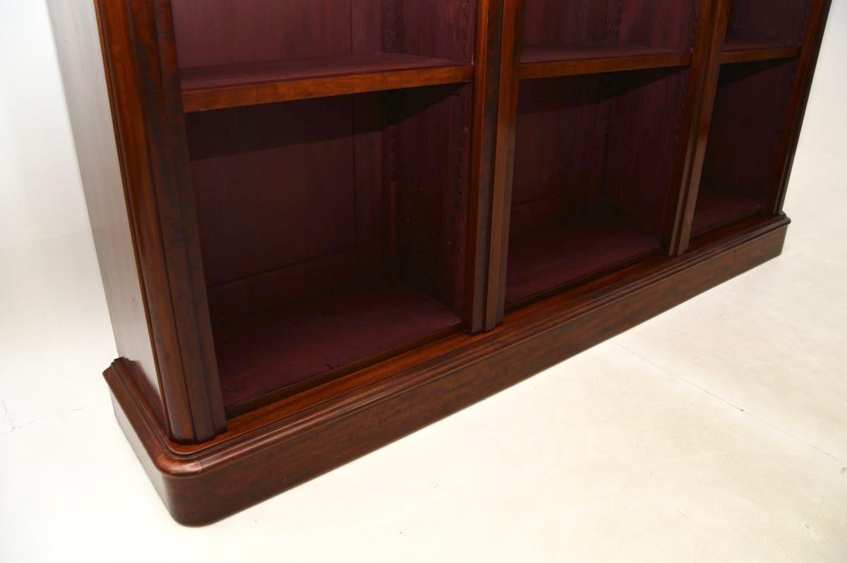 Antique Victorian Open Bookcase For Sale 1