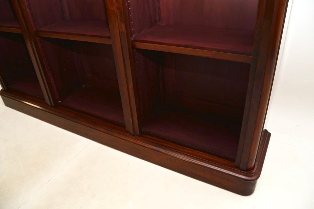 Antique Victorian Open Bookcase For Sale 2