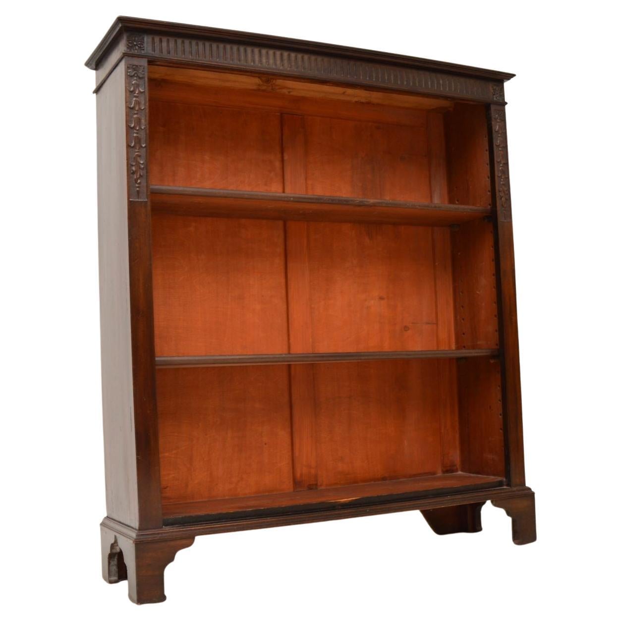 Antique Victorian Open Bookcase For Sale at 1stDibs