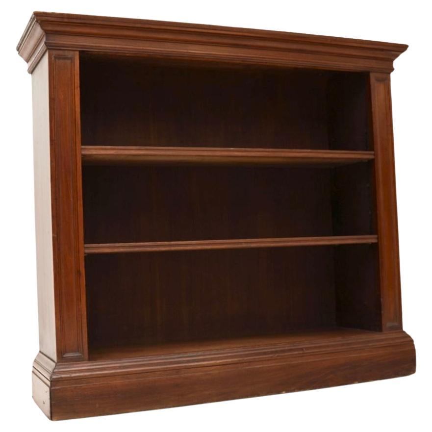 Antique Victorian Open Bookcase For Sale