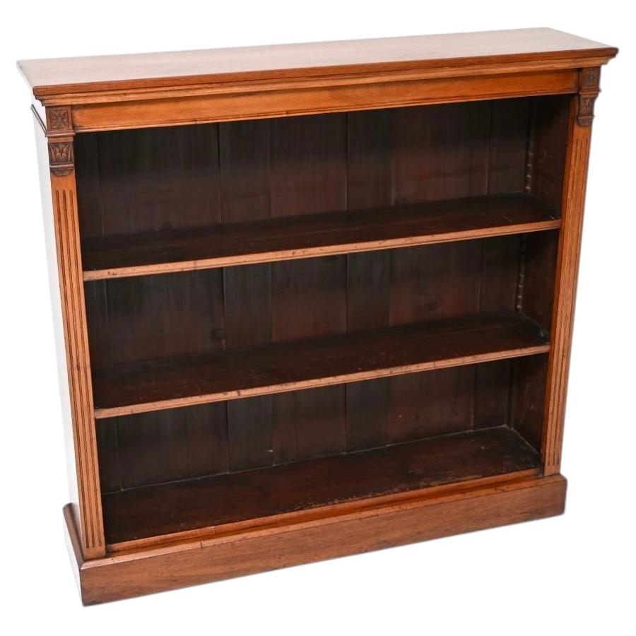 Antique Victorian Open Bookcase