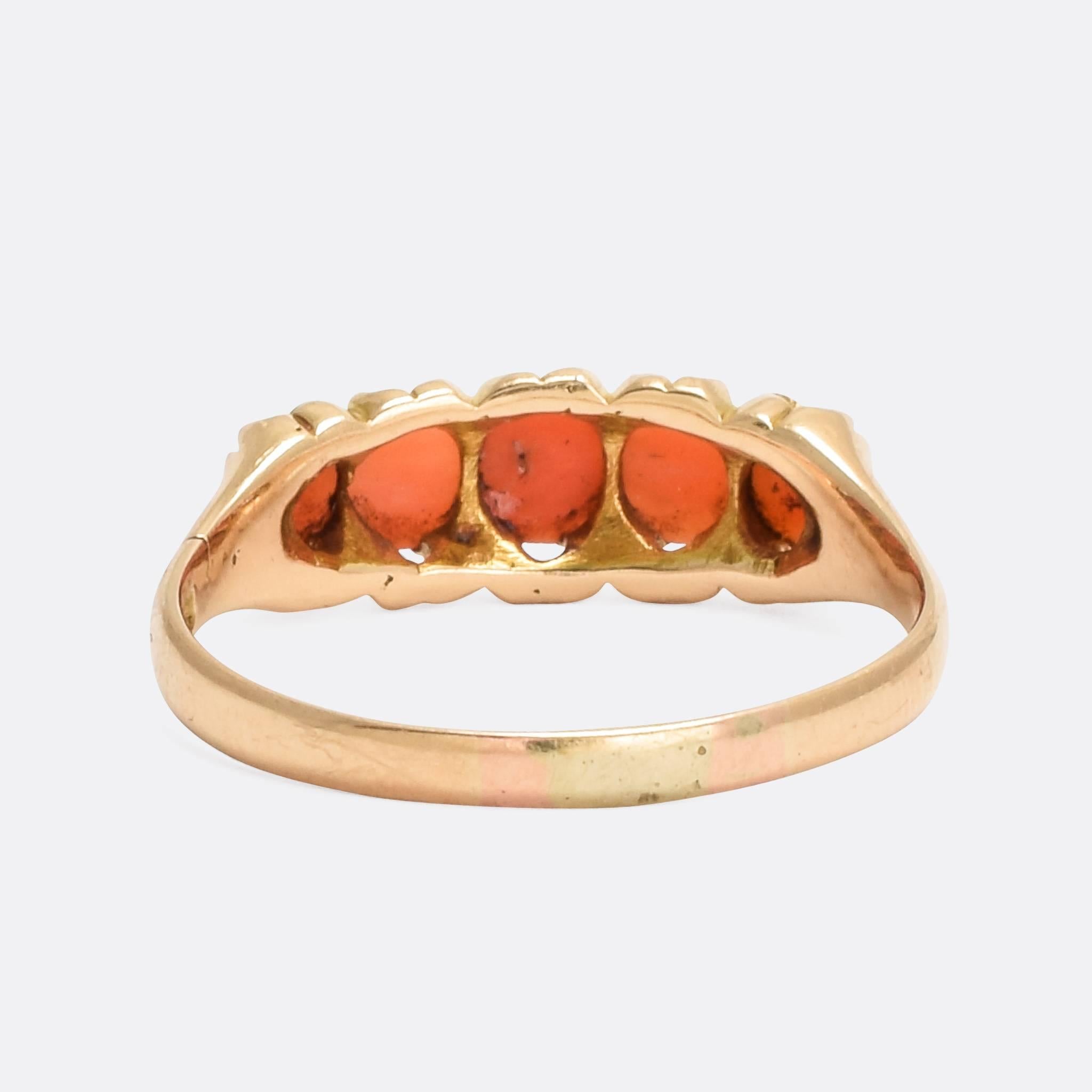 orange coral ring