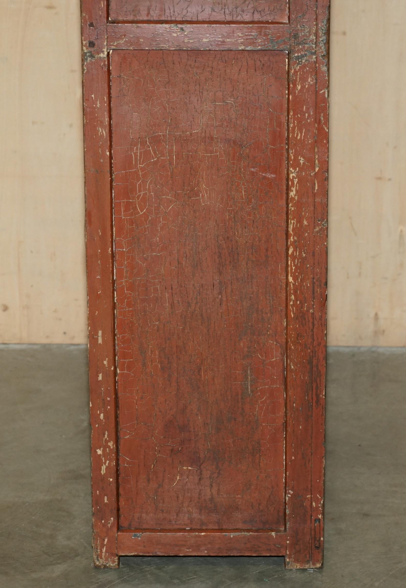Late 19th Century ANTIQUE VICTORIAN ORIGINAL PAINT CIRCA 1880-1900 TOOL SHED CUPBOARD IN PiNE For Sale
