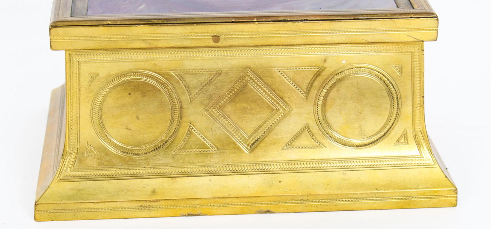 Antique Victorian Ormolu and Glass Jewellery Casket, 19th Century 6