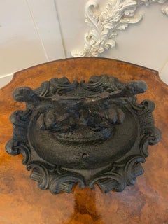 Antique Victorian Ornate Cast Iron Doorstep Foot Scraper