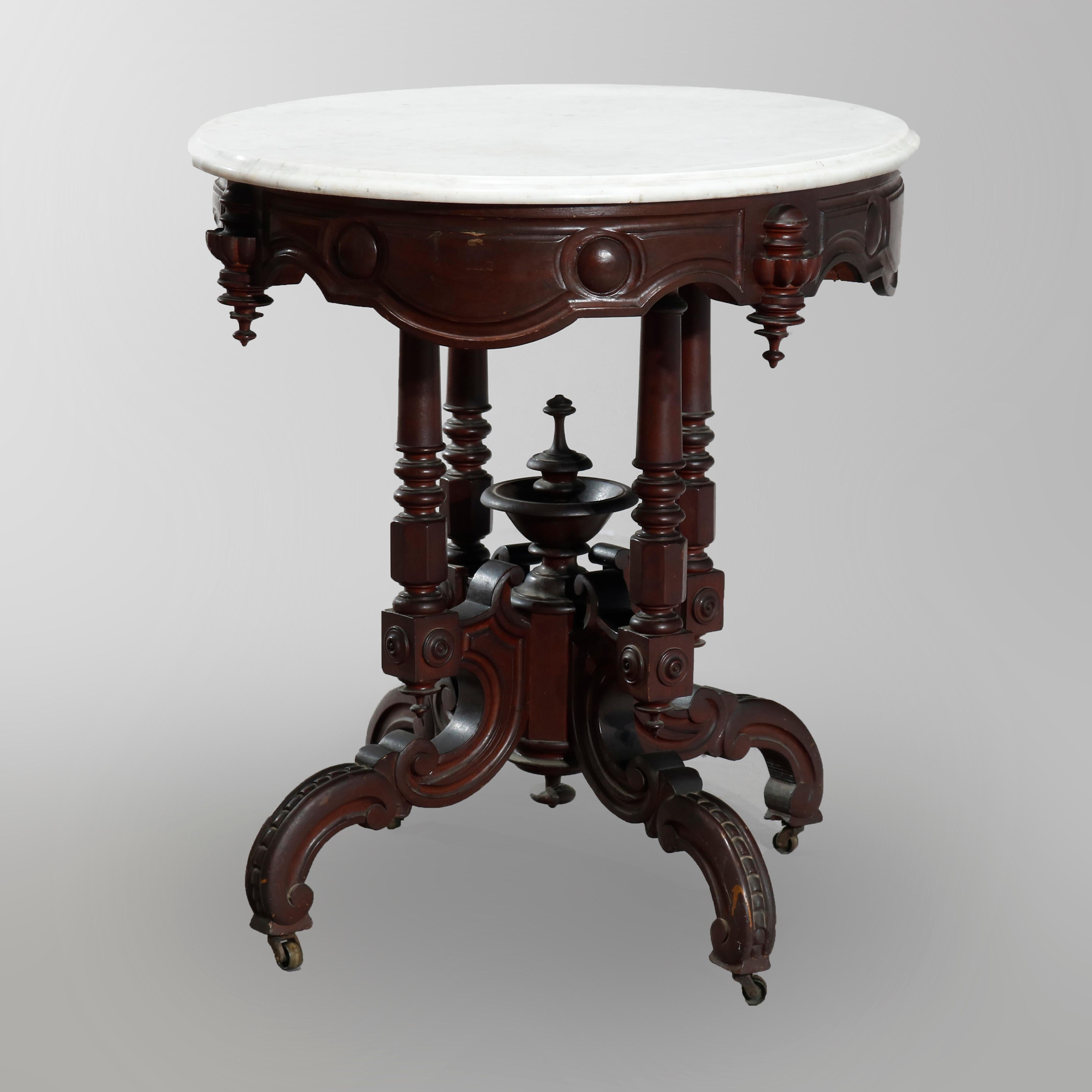 antique marble top parlor table