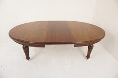 Antique Victorian Oval Mahogany Extending Dining Table, Scotland 1860, H045