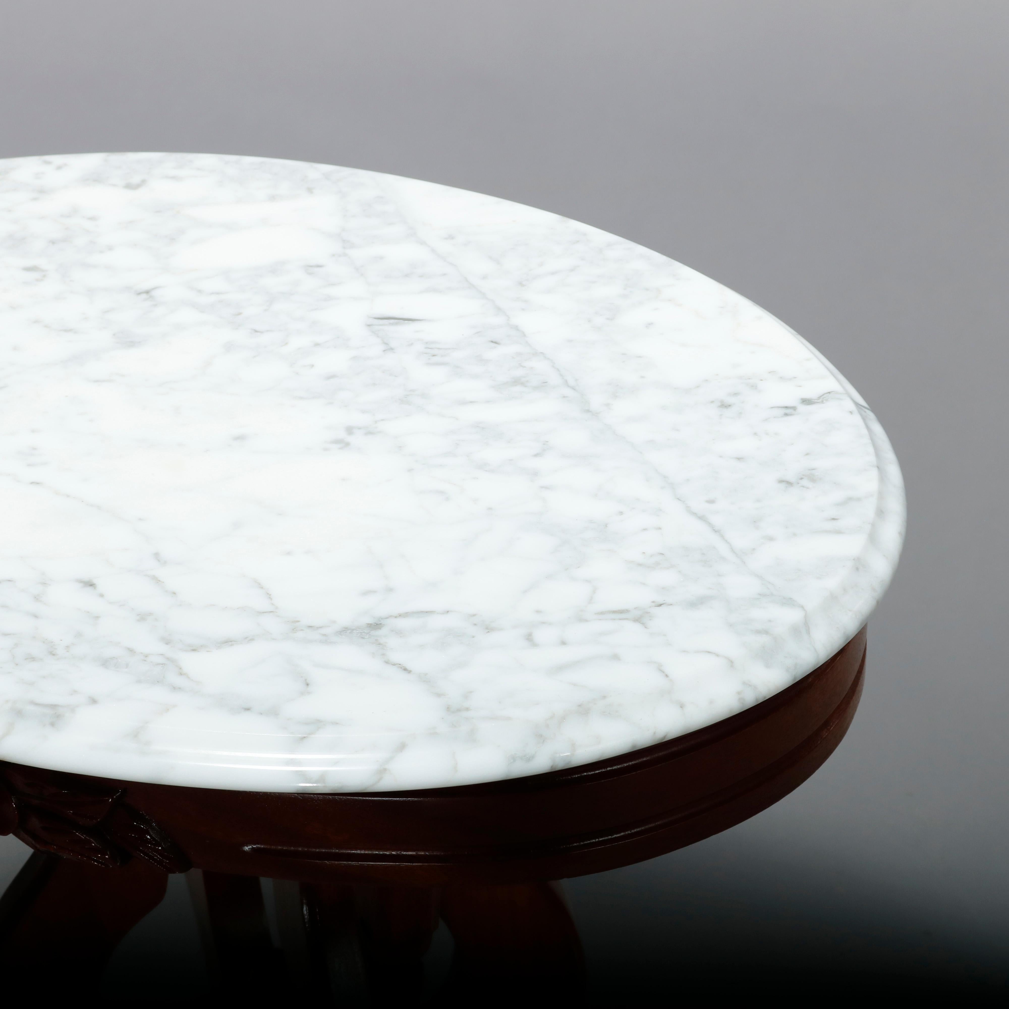 victorian side table marble top