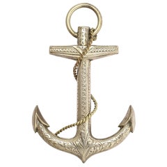 Antique Victorian Oversized Anchor Brooch